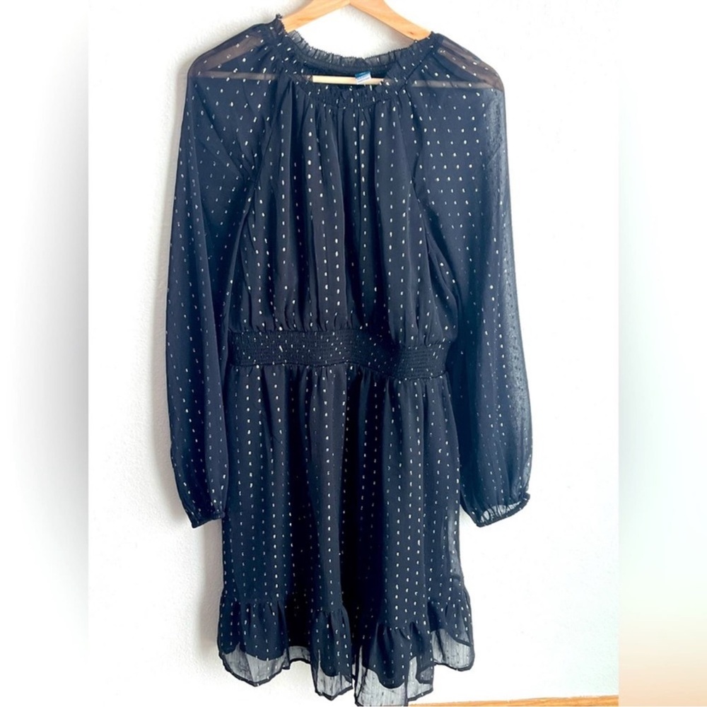 Old Navy Sparkle Sheer Holiday Party Dress Large Tall